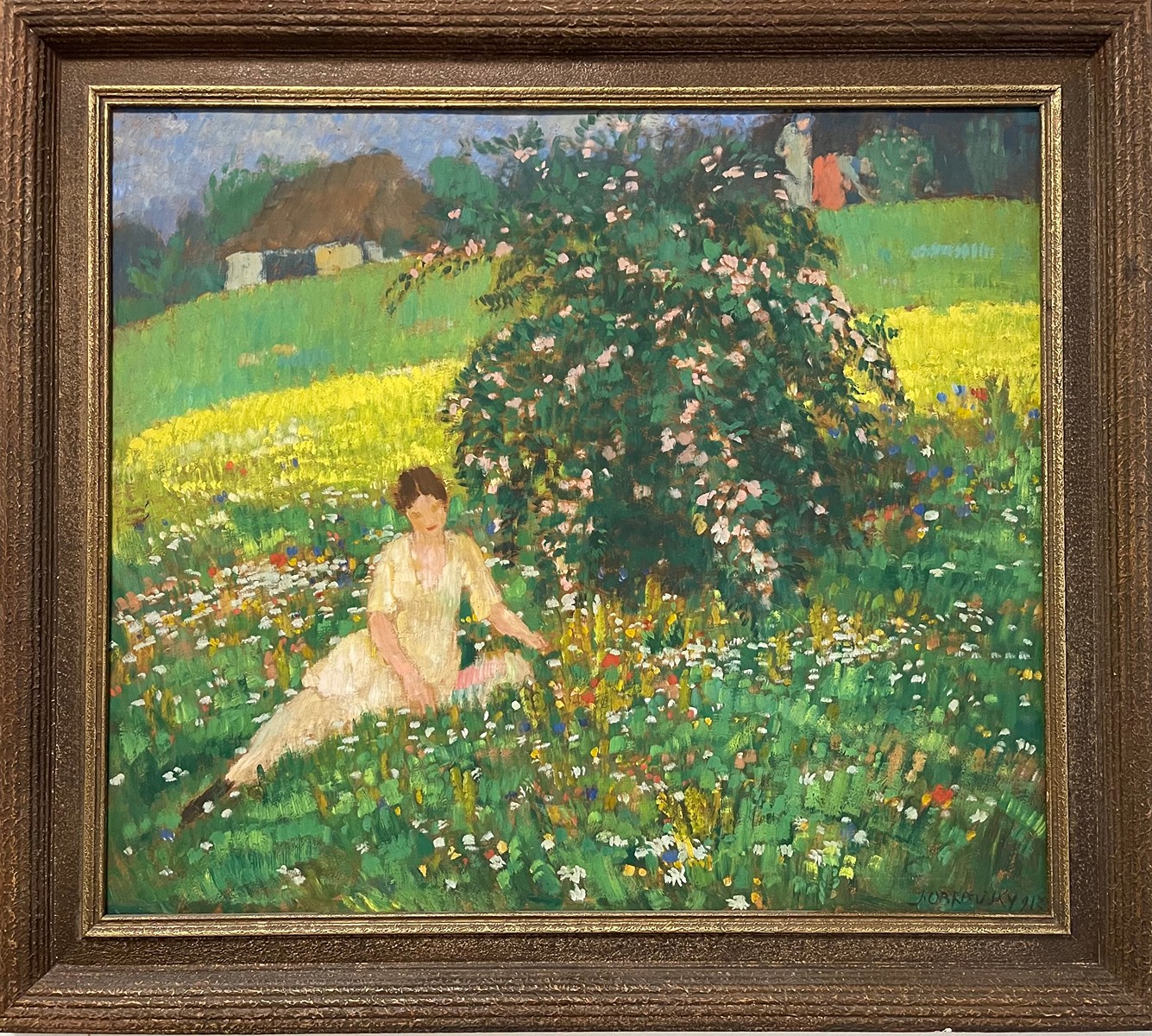Jakub Obrovský (1882 - 1949) - Dívka na rozkvetlé louce