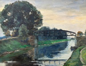 Ladislav Ehrlich (1886 - 1965) - Železný most v Českých Budějovicích