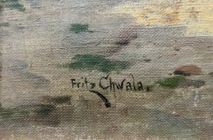 Fritz Chwala (1872 - 1936) - Horská idyla u jezera