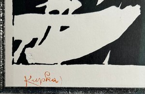 František Kupka (1871 - 1957) - Bílé rytmy na černé