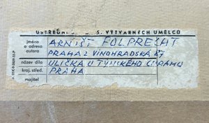 Arnošt Folprecht (1902 - 1977) - Ulička u Týnského chrámu