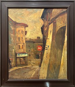 Karel Hodr (1910 - 2002) - Ulice V kopečku u velkého náměstí