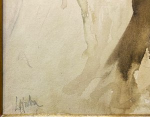 Ludvík Kuba (1863 - 1956) - Portrét Tibeťana- původní Eckův rám