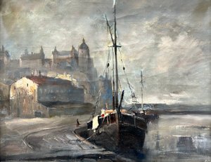 Karel Hodr (1910 - 2002) - Stockholmský přístav