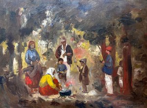 Béla Iványi-Grünwald (1867 - 1940) - Cikánský tábor 1929