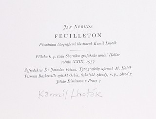 Kamil Lhoták - Jan Neruda - Feuilleton