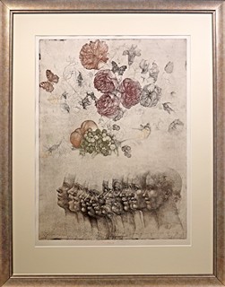 Jiří Anderle (1936) - Dívka, květiny, plody, slavík a motýli
