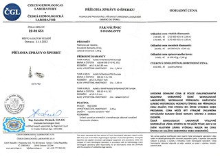 Náušnice s diamanty v platině - art deco