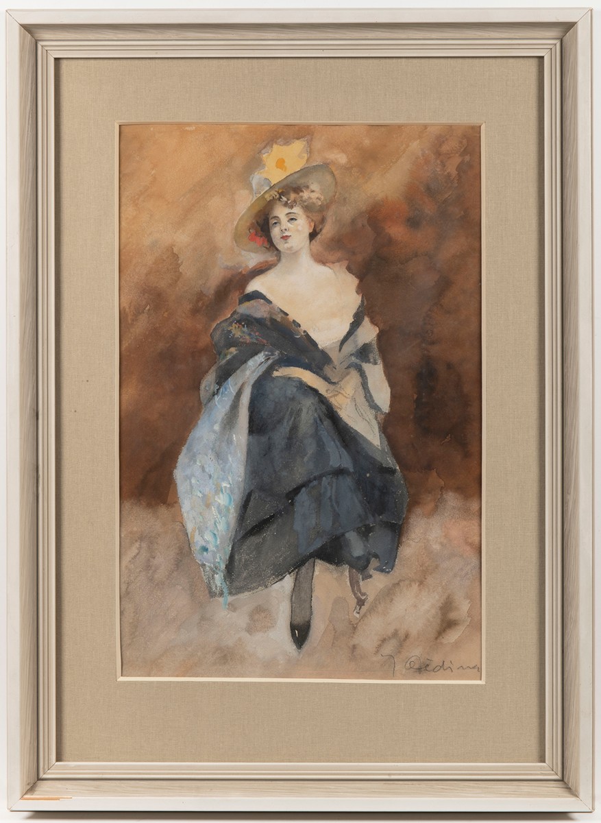 Jan Dědina (1870 - 1955) - Dáma s kloboukem