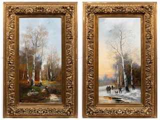 Georg Fischhof (1859 - 1914) Attributed
Pair of landscape paintings