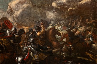 Antonio Calza (1658-1725) , Attributed 
Cavalry battle