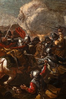 Antonio Calza (1658-1725) , Attributed 
Cavalry battle