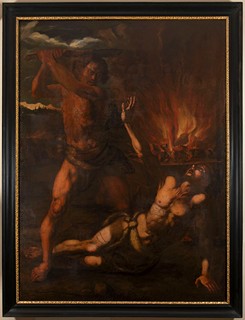 Italian painter of the 17th century. Cain kills Abel