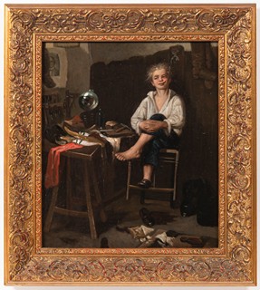 Christian Ludwig Bokelmann (1844 1894), Attributed 
Cobbler's Workshop