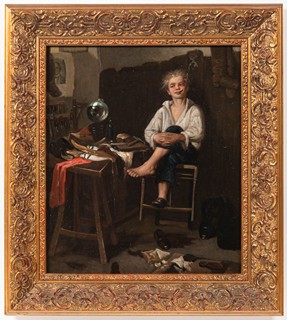 Christian Ludwig Bokelmann (1844 1894), Attributed 
Cobbler's Workshop