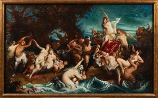 Hans Makart (Salzburg 1840 - 1884 Vienna) Circle 
"Bacchus and Ariadne