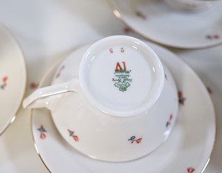 Bohemia Royal Ivory - čajový servis Art deco.
