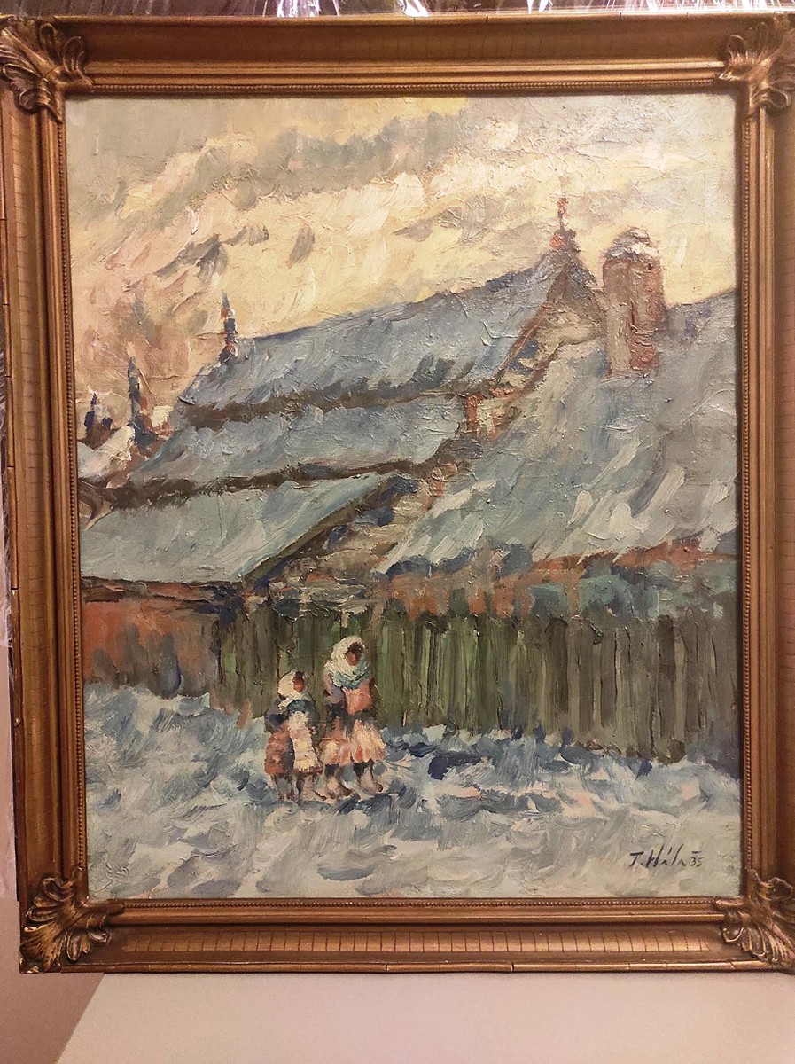 Jan Hála (1890 - 1959) - Važecké domy s dievčatami 1935