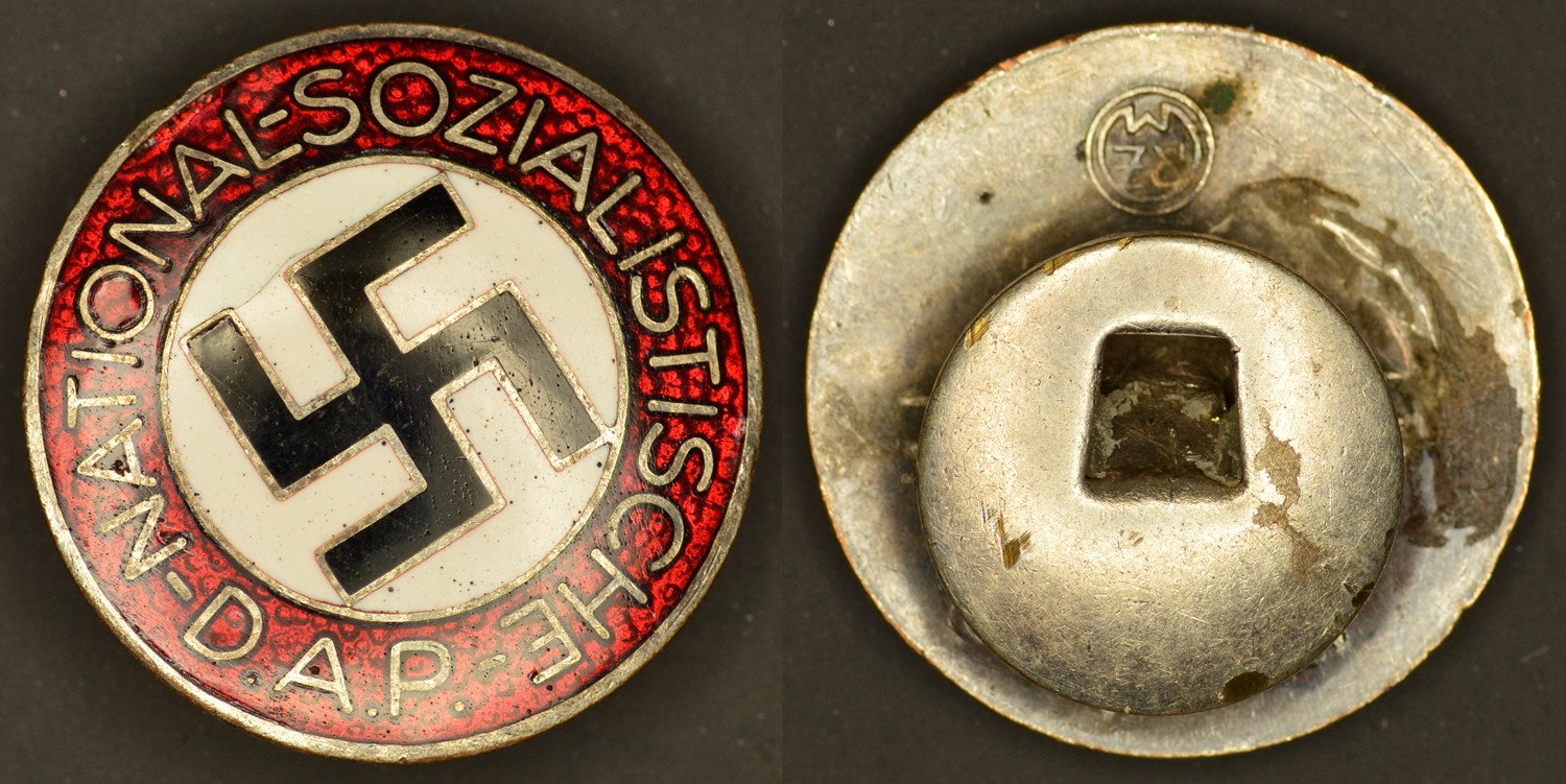 Germany - Third Reich Badge with Swastika; Party N.S.D.A.P
