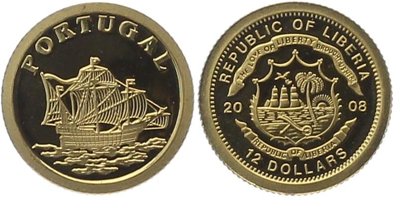 Liberia 12 Dollars 2008