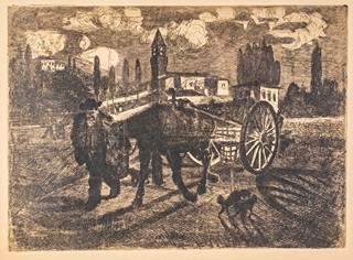 Bohumil Kubišta (1884–1918) - Motiv z Florencie (povoz)