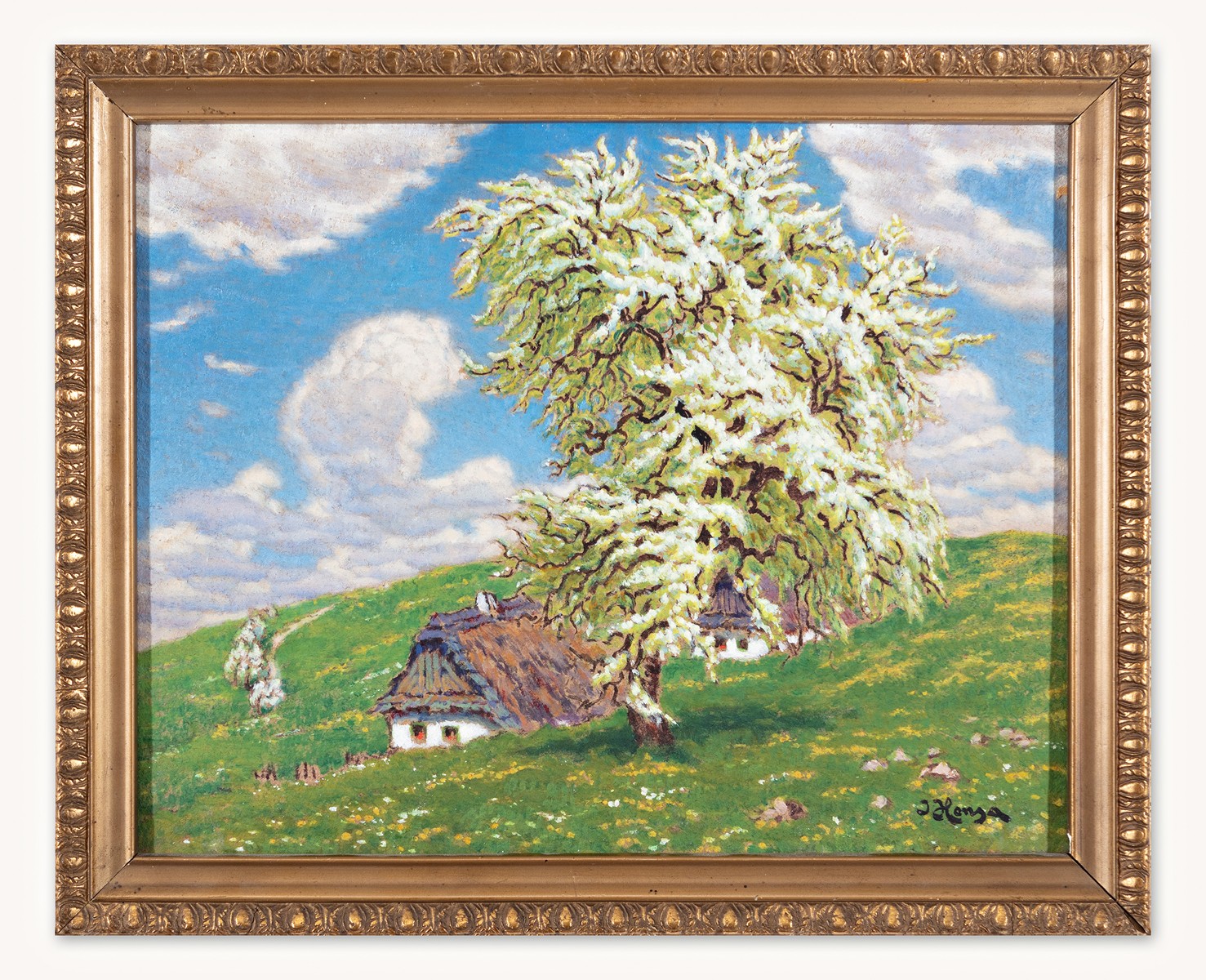 Jan Honsa (1876 - 1937) - Krajina s rozkvetlým stromem