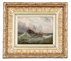 Francouzský malíř 19. století - Ztroskotání lodi