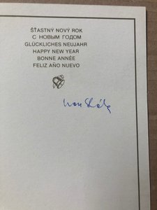 Skála Ivan - Podpis na kartě