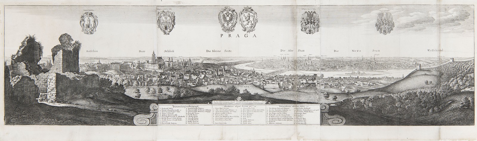 VÁCLAV HOLLAR 1607 - 1677 - VELKÝ POHLED NA PRAHU