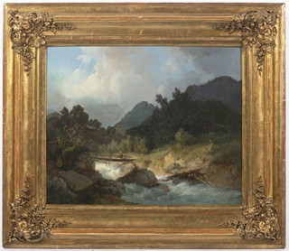 JOSEF NAVRÁTIL 1798 - 1865 - LÁVKA PŘES POTOK