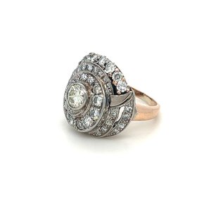 Prsten s diamanty | Art deco | Československo 1930 PRAHA | 3,35ct.