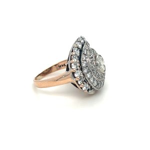 Prsten s diamanty | Art deco | Československo 1930 PRAHA | 3,35ct.