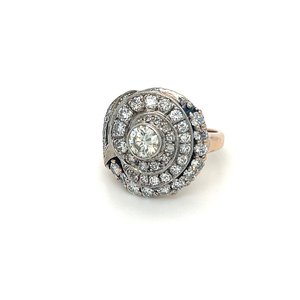 Prsten s diamanty | Art deco | Československo 1930 PRAHA | 3,35ct.