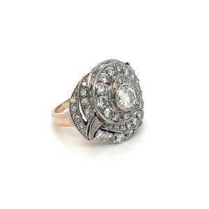Prsten s diamanty | Art deco | Československo 1930 PRAHA | 3,35ct.