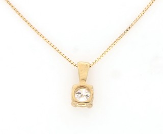 18 kt. Žluté zlato - Náhrdelník s přívěskem - 0,08 ct Diamant