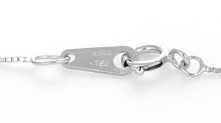 18 kt. Bílé zlato - Náhrdelník s přívěskem - 0,03 ct Diamant
