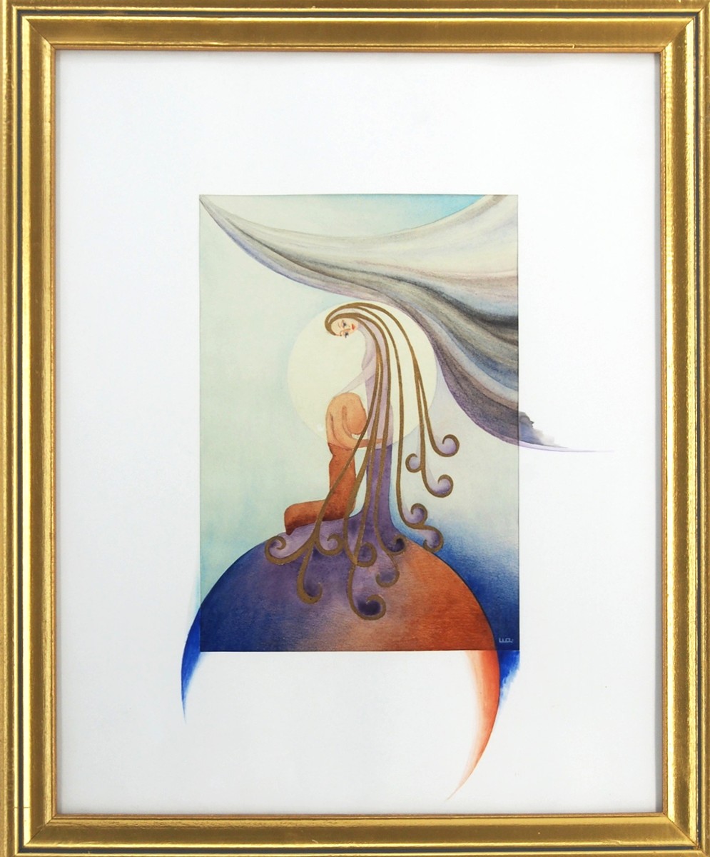 Ottilie Wirth - ODEVZDÁNÍ I akvarel I 56 x 46 cm I rám