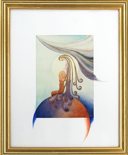 Ottilie Wirth - ODEVZDÁNÍ I akvarel I 56 x 46 cm I rám