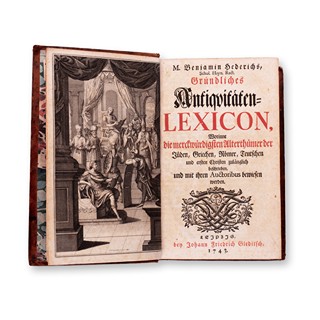 HEDERICH, Benjamin (1675-1748): Gründliches antiquitäten-lexicon