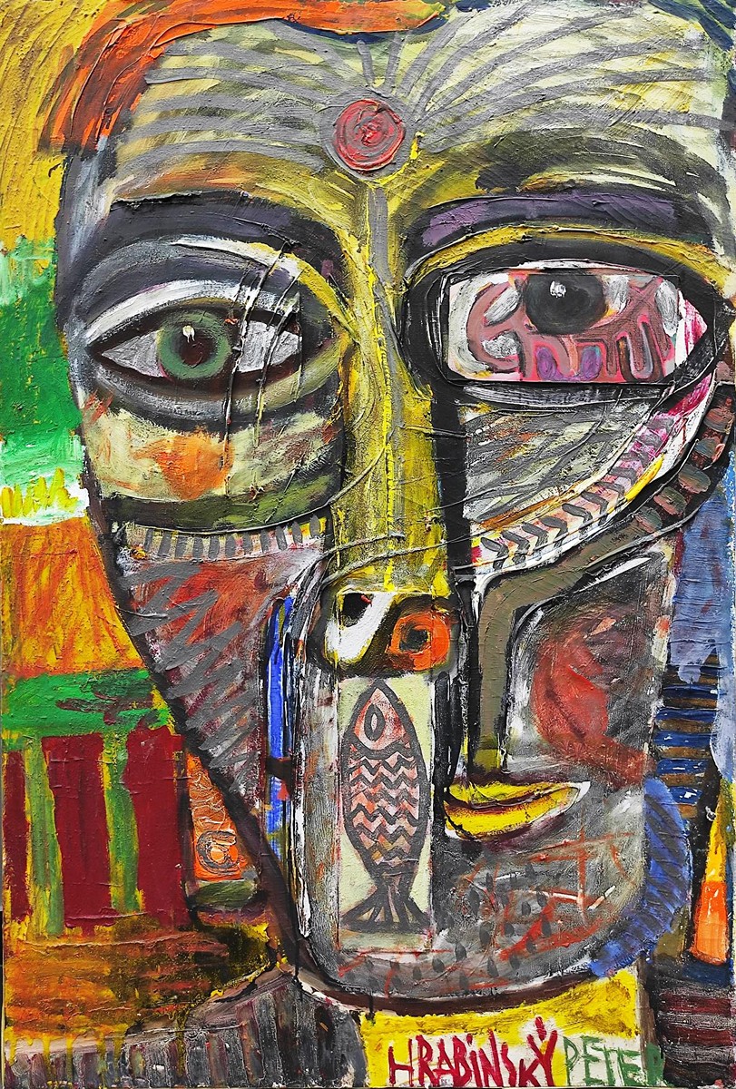 Peter Hrabinský (1962 - 1998) - Man with a fish