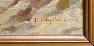 Myslivec František (1890-1965) - Dvojice pozorující plachetnice na moři