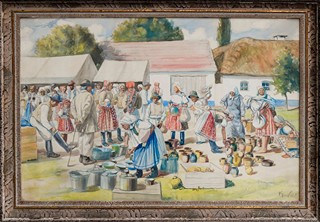 Sup Karel (1897-1973) - Na hrnčířském trhu