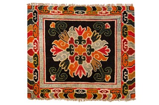 Tibetský buddhistický lotosový koberec