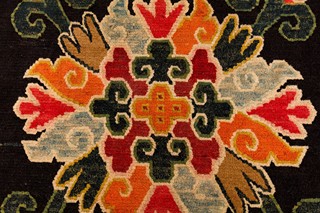 Tibetský buddhistický lotosový koberec