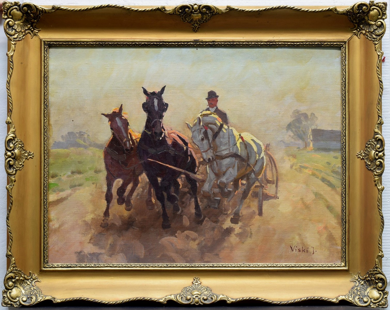 VISKI János (1891-1987) - Trojspřeží