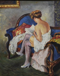 JANOVSKÝ Jan Karel (1869-1931) - V dívčím budoáru