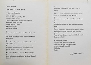 REICHMANN Vilém (1908-1991) (Ludvík Kundera) - Máchovská teritoria