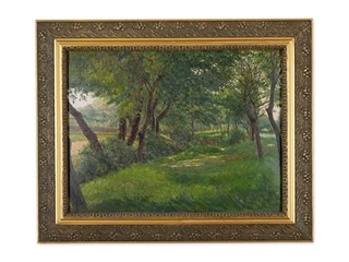 Josef Holub, (1870 – 1957) - Stromy u potoka