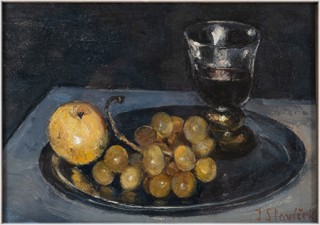 Jan Slavíček, (1900 – 1970) - Zátiší s hroznem