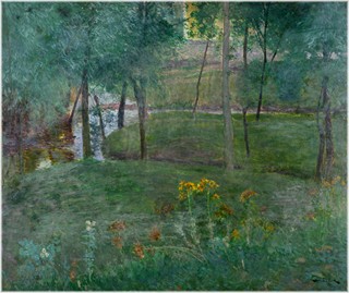 Antonín Hudeček, (1879 – 1941) - Okořský potok zjara, 1898